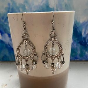 Silver chandelier earrings